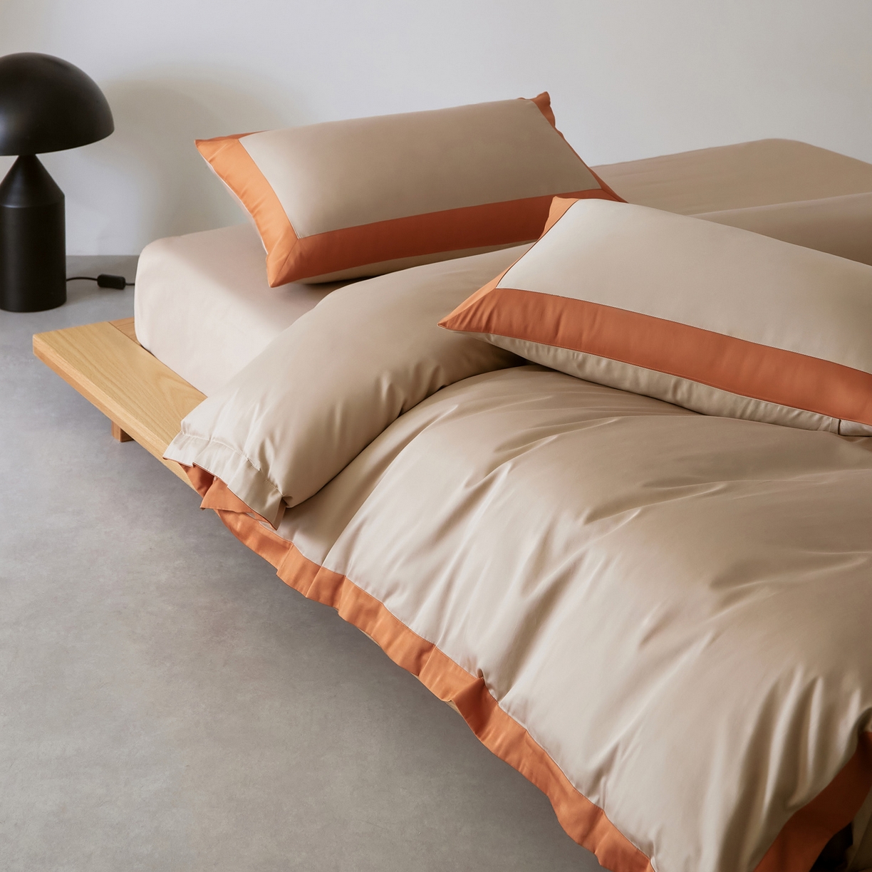 91家纺网 家纺一手货源 找家纺 EH家居 2026新款轻奢长绒棉全棉纯棉四件套--流金岁月 流金-暖橙