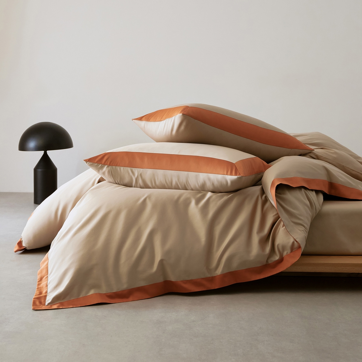 91家纺网 家纺一手货源 找家纺 EH家居 2026新款轻奢长绒棉全棉纯棉四件套--流金岁月 流金-暖橙