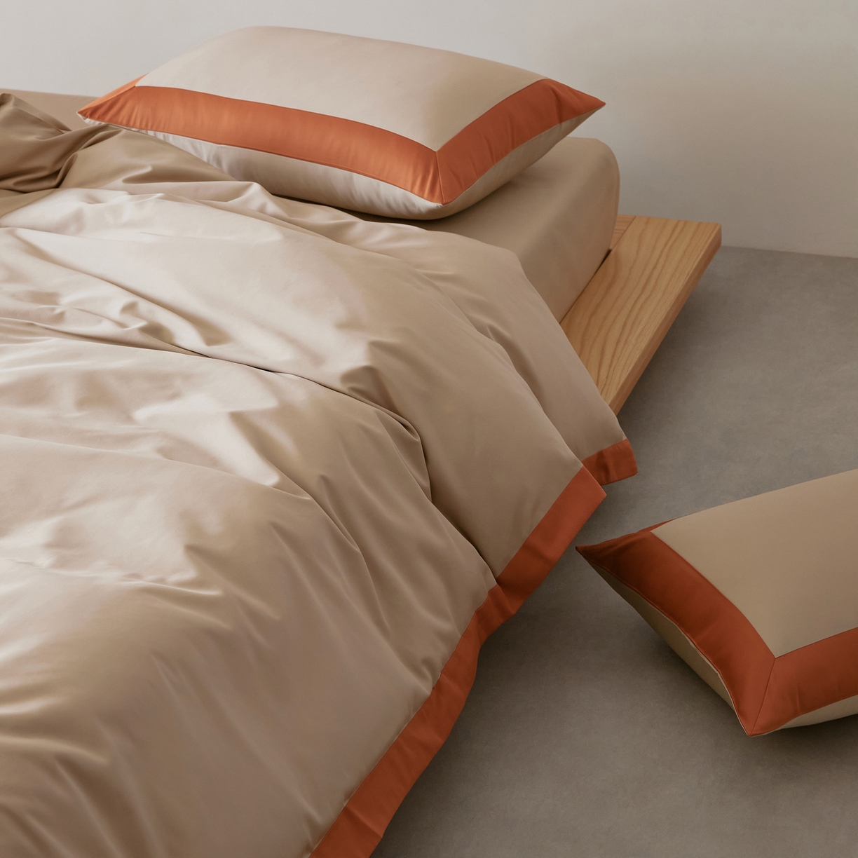 91家纺网 家纺一手货源 找家纺 EH家居 2026新款轻奢长绒棉全棉纯棉四件套--流金岁月 流金-暖橙