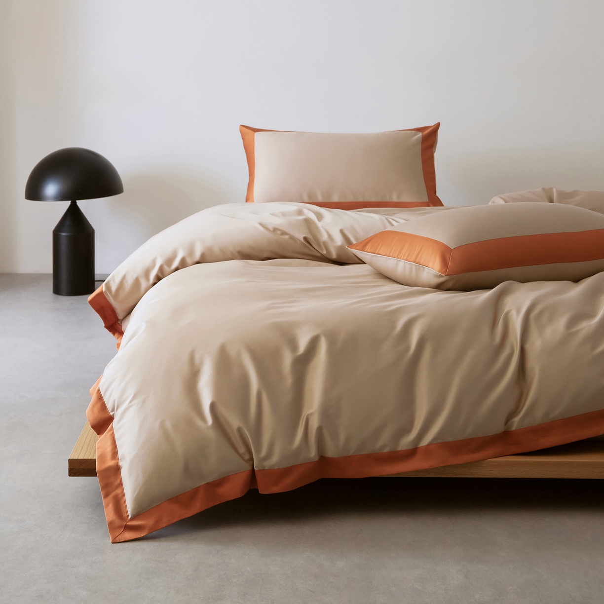 91家纺网 家纺一手货源 找家纺 EH家居 2026新款轻奢长绒棉全棉纯棉四件套--流金岁月 流金-暖橙