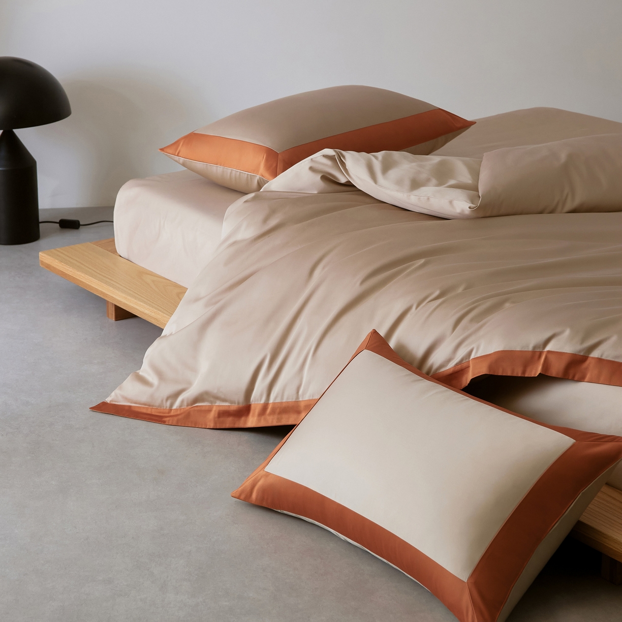 91家纺网 家纺一手货源 找家纺 EH家居 2026新款轻奢长绒棉全棉纯棉四件套--流金岁月 流金-暖橙