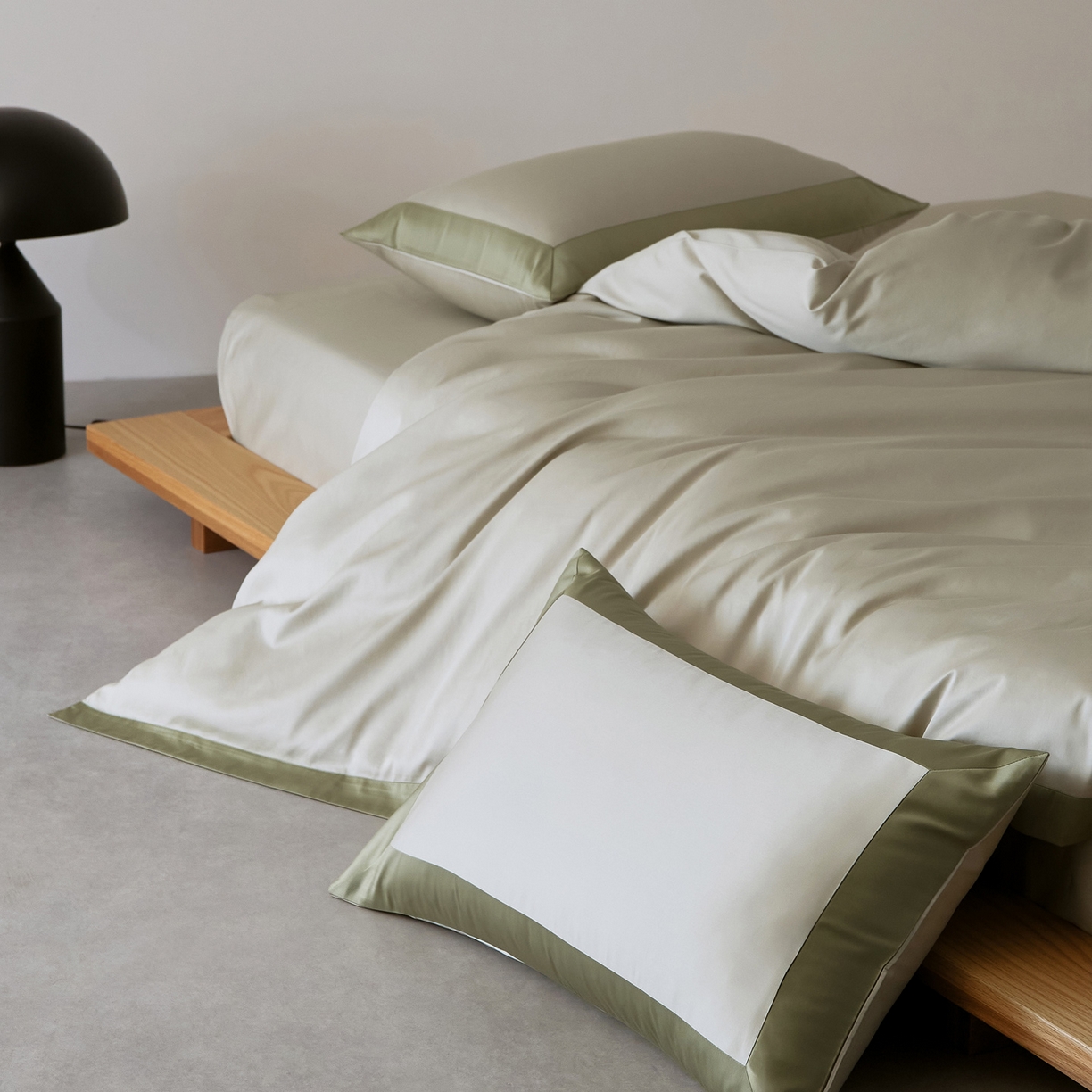 91家纺网 家纺一手货源 找家纺 EH家居 2026新款轻奢长绒棉全棉纯棉四件套--流金岁月 流金-柔青色