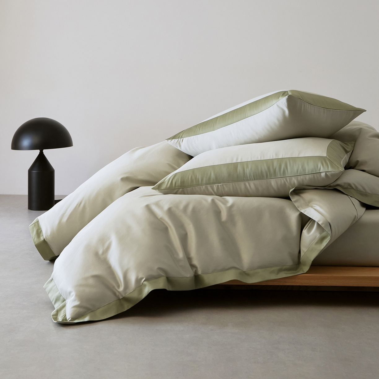 91家纺网 家纺一手货源 找家纺 EH家居 2026新款轻奢长绒棉全棉纯棉四件套--流金岁月 流金-柔青色