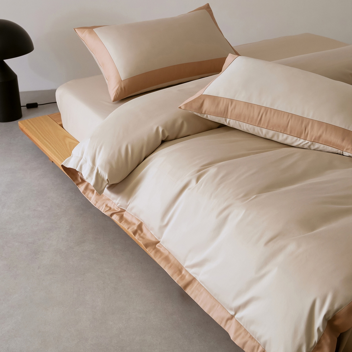 91家纺网 家纺一手货源 找家纺 EH家居 2026新款轻奢长绒棉全棉纯棉四件套--流金岁月 流金-香槟杏