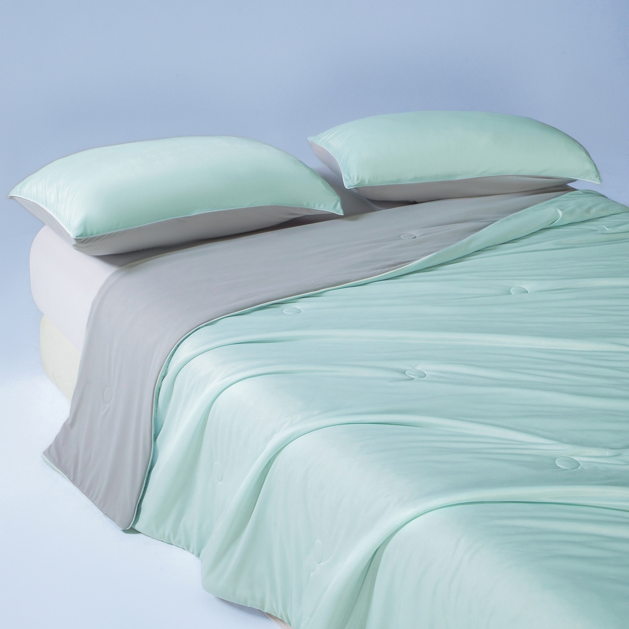 91家纺网 家纺一手货源 找家纺 （总）寐眠 2026新款凉感纯色双拼夏被夏凉被空调被-风格一