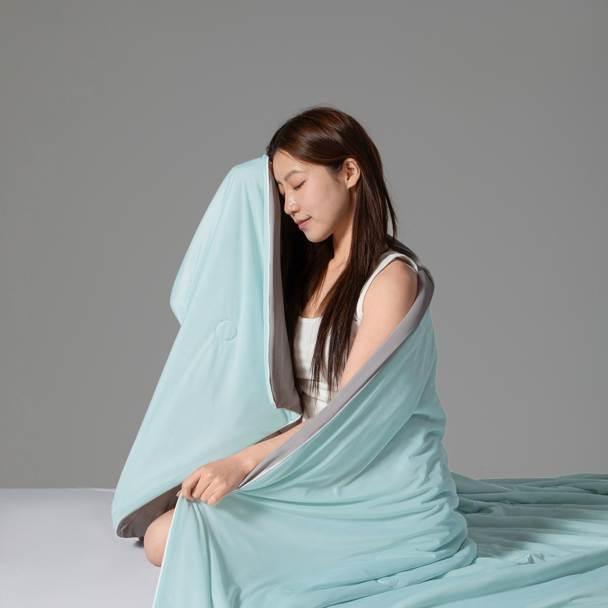 91家纺网 家纺一手货源 找家纺 （总）寐眠 2026新款凉感纯色双拼夏被夏凉被空调被-风格一