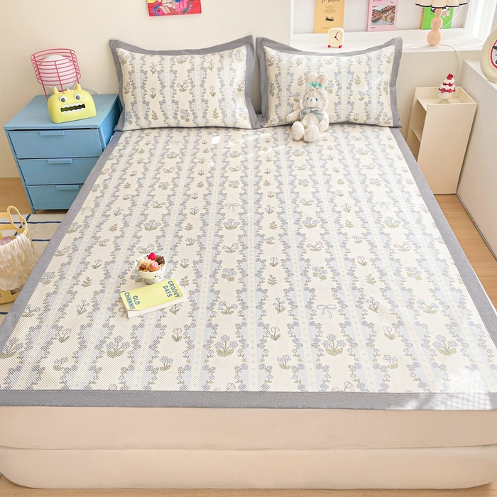 91家纺网 家纺一手货源 找家纺 川悦生活 2026新款时尚数码印花冰藤席 布达春语