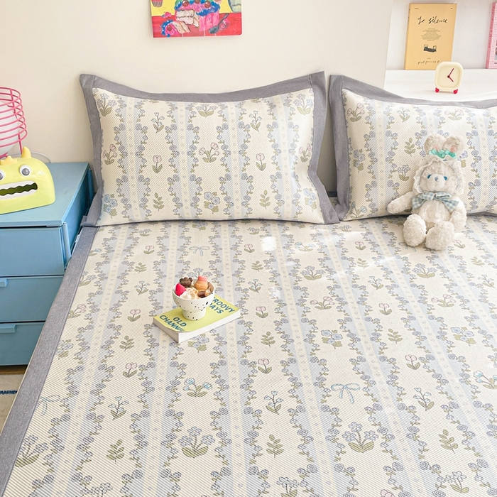 91家纺网 家纺一手货源 找家纺 川悦生活 2026新款时尚数码印花冰藤席 布达春语