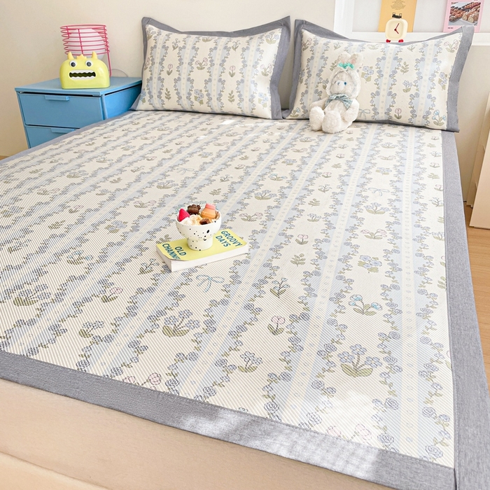 91家纺网 家纺一手货源 找家纺 川悦生活 2026新款时尚数码印花冰藤席 布达春语