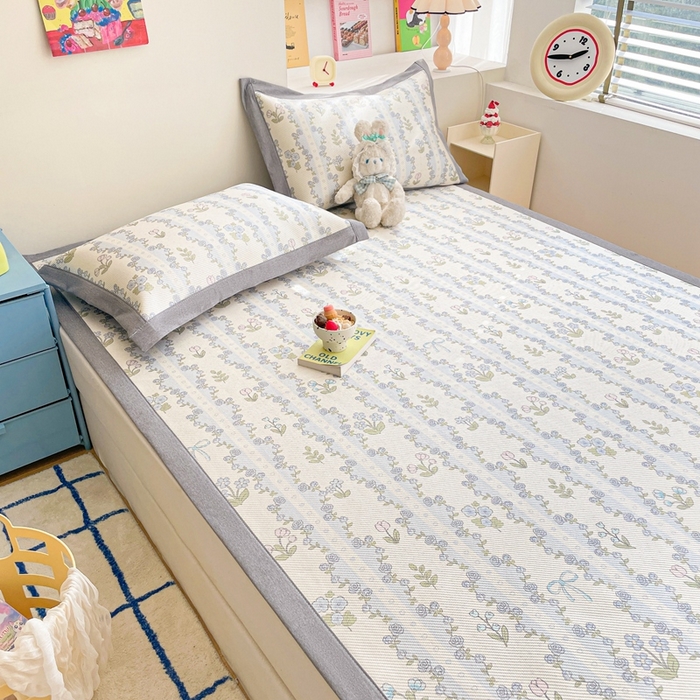 91家纺网 家纺一手货源 找家纺 川悦生活 2026新款时尚数码印花冰藤席 布达春语