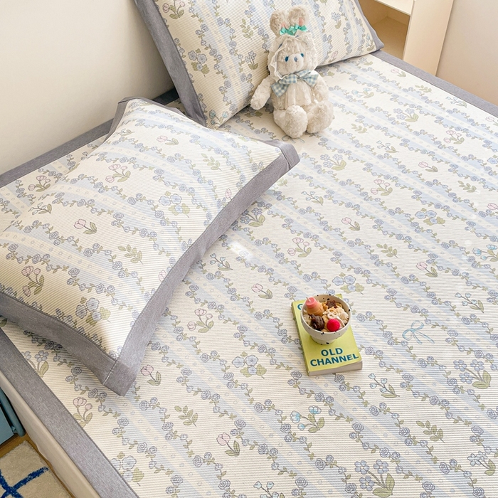 91家纺网 家纺一手货源 找家纺 川悦生活 2026新款时尚数码印花冰藤席 布达春语