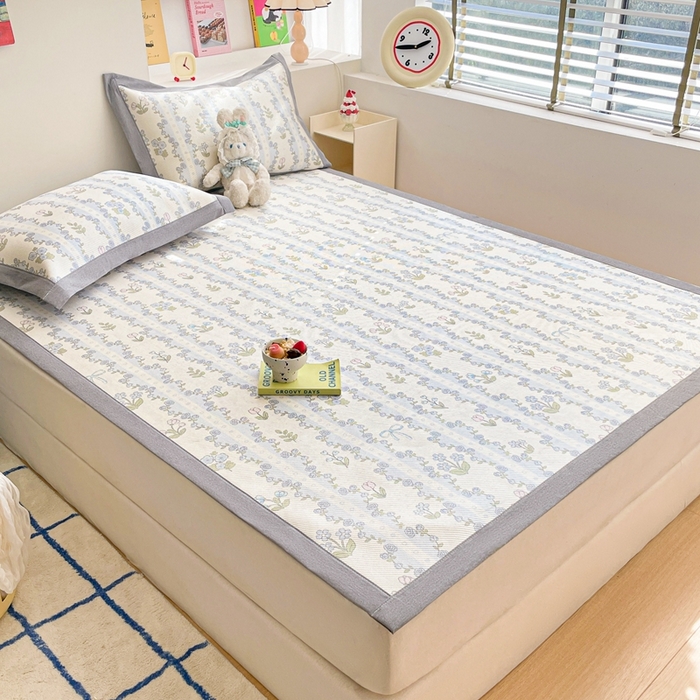 91家纺网 家纺一手货源 找家纺 川悦生活 2026新款时尚数码印花冰藤席 布达春语