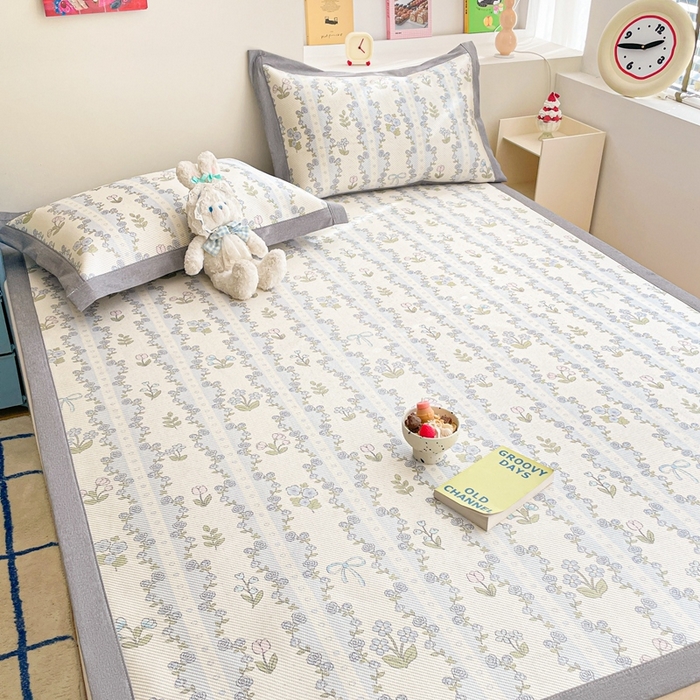 91家纺网 家纺一手货源 找家纺 川悦生活 2026新款时尚数码印花冰藤席 布达春语