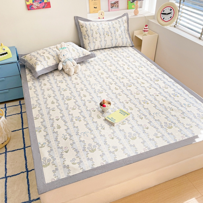 91家纺网 家纺一手货源 找家纺 川悦生活 2026新款时尚数码印花冰藤席 布达春语