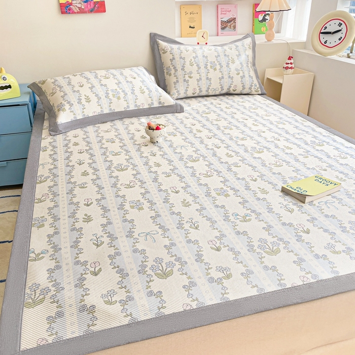 91家纺网 家纺一手货源 找家纺 川悦生活 2026新款时尚数码印花冰藤席 布达春语