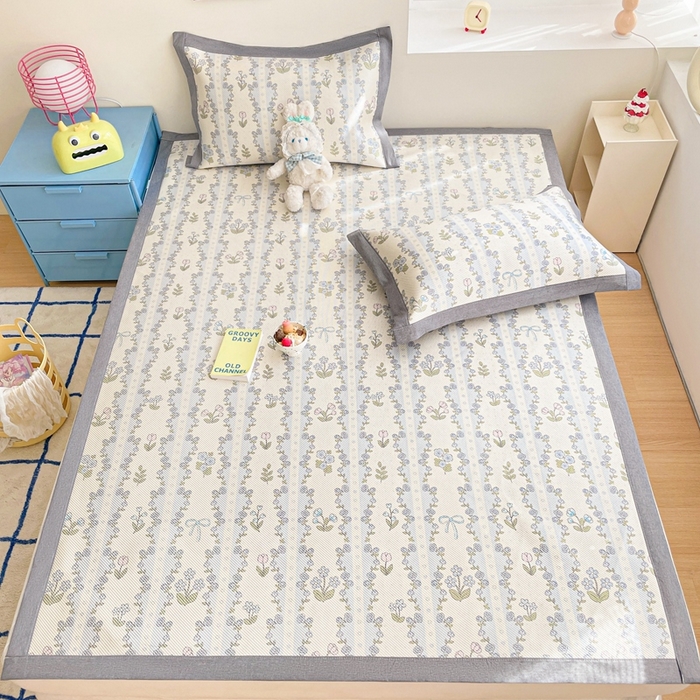 91家纺网 家纺一手货源 找家纺 川悦生活 2026新款时尚数码印花冰藤席 布达春语