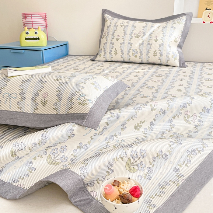 91家纺网 家纺一手货源 找家纺 川悦生活 2026新款时尚数码印花冰藤席 布达春语