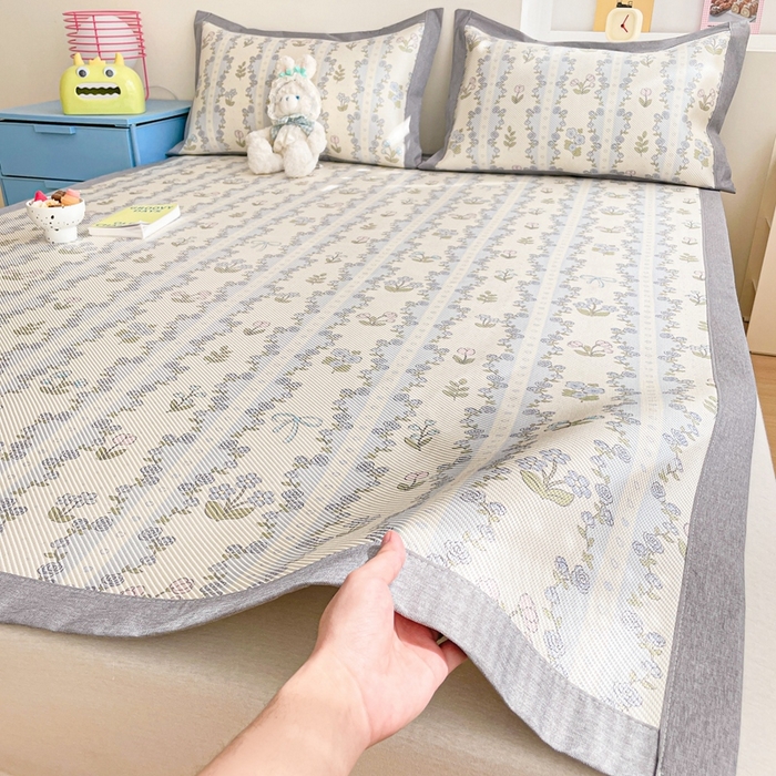 91家纺网 家纺一手货源 找家纺 川悦生活 2026新款时尚数码印花冰藤席 布达春语