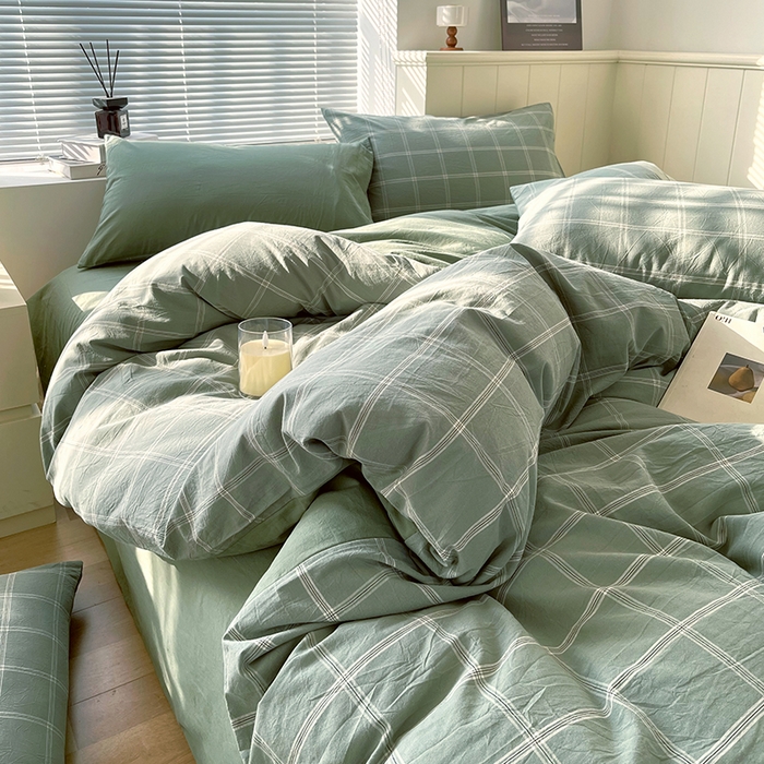 91家纺网 家纺一手货源 找家纺 （总）春皖家纺 2026春夏新款全棉纯棉水洗棉四件套