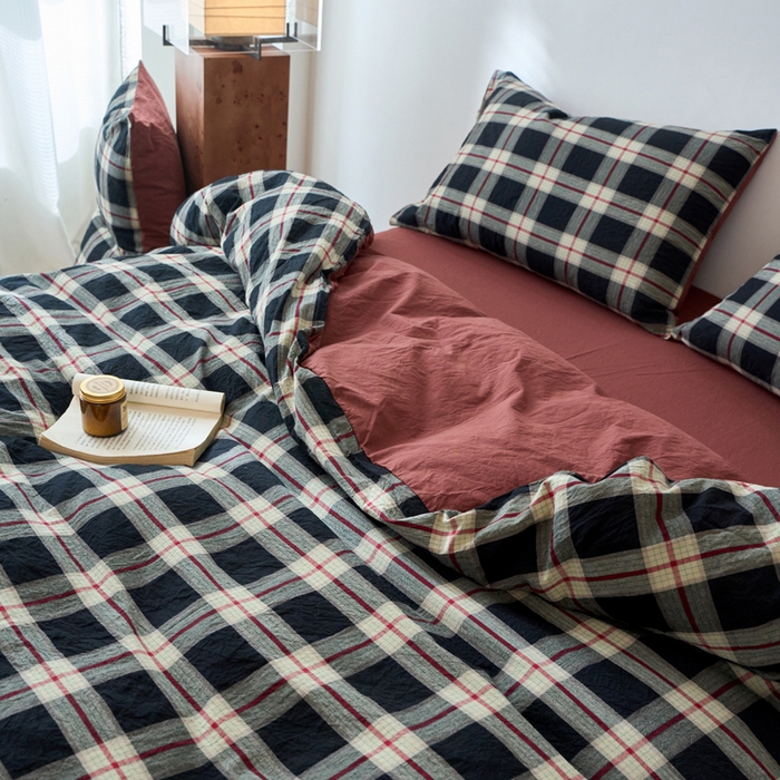 91家纺网 家纺一手货源 找家纺 春皖家纺 2026春夏新款全棉纯棉水洗棉四件套 赫槿