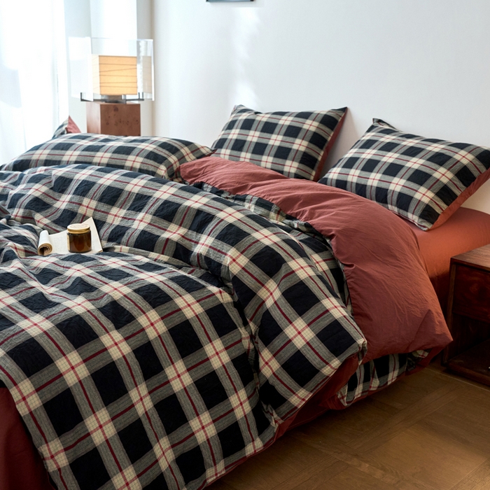 91家纺网 家纺一手货源 找家纺 春皖家纺 2026春夏新款全棉纯棉水洗棉四件套 赫槿