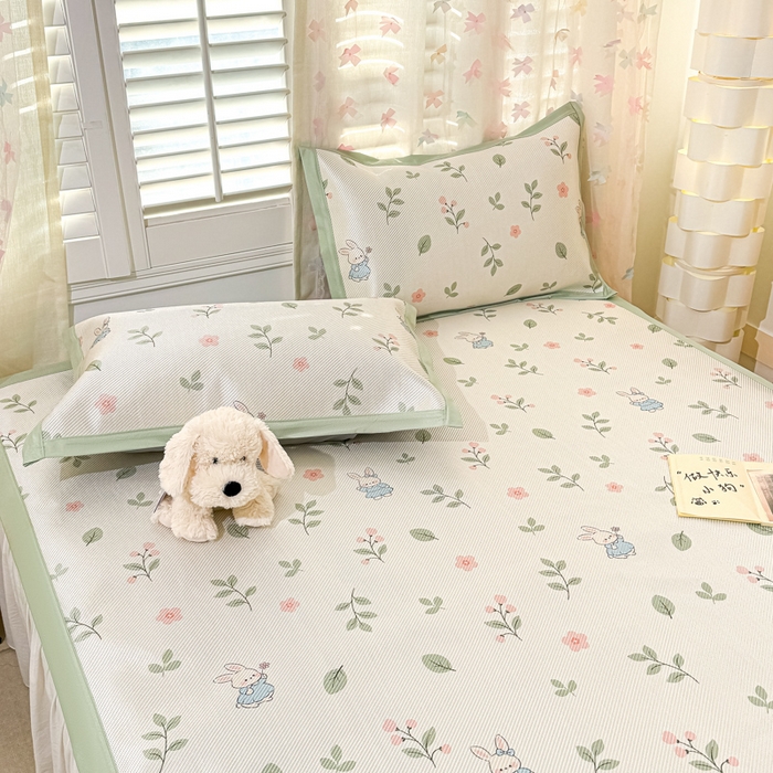 91家纺网 家纺一手货源 找家纺 川悦生活 2026新款时尚数码印花冰藤席 春田蜜兔