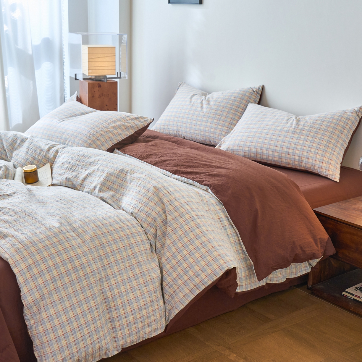 91家纺网 家纺一手货源 找家纺 春皖家纺 2026春夏新款全棉纯棉水洗棉四件套 春风格