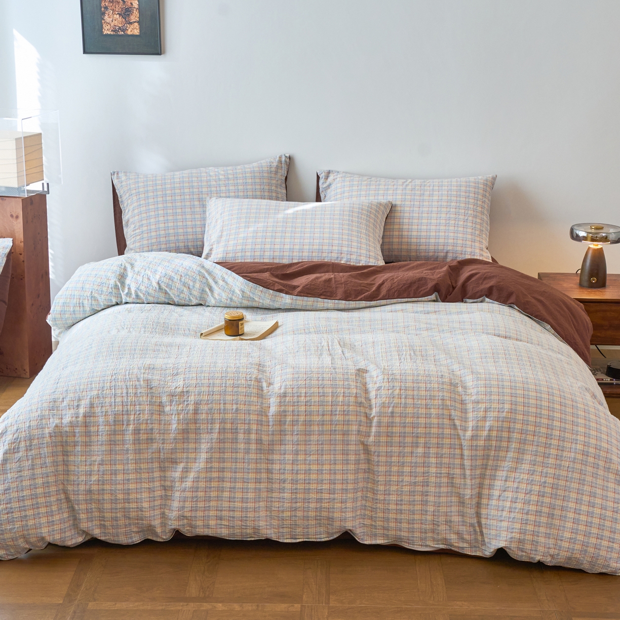 91家纺网 家纺一手货源 找家纺 春皖家纺 2026春夏新款全棉纯棉水洗棉四件套 春风格