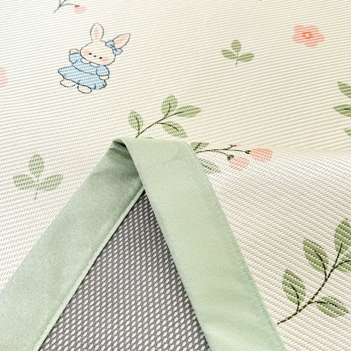 91家纺网 家纺一手货源 找家纺 川悦生活 2026新款时尚数码印花冰藤席 春田蜜兔