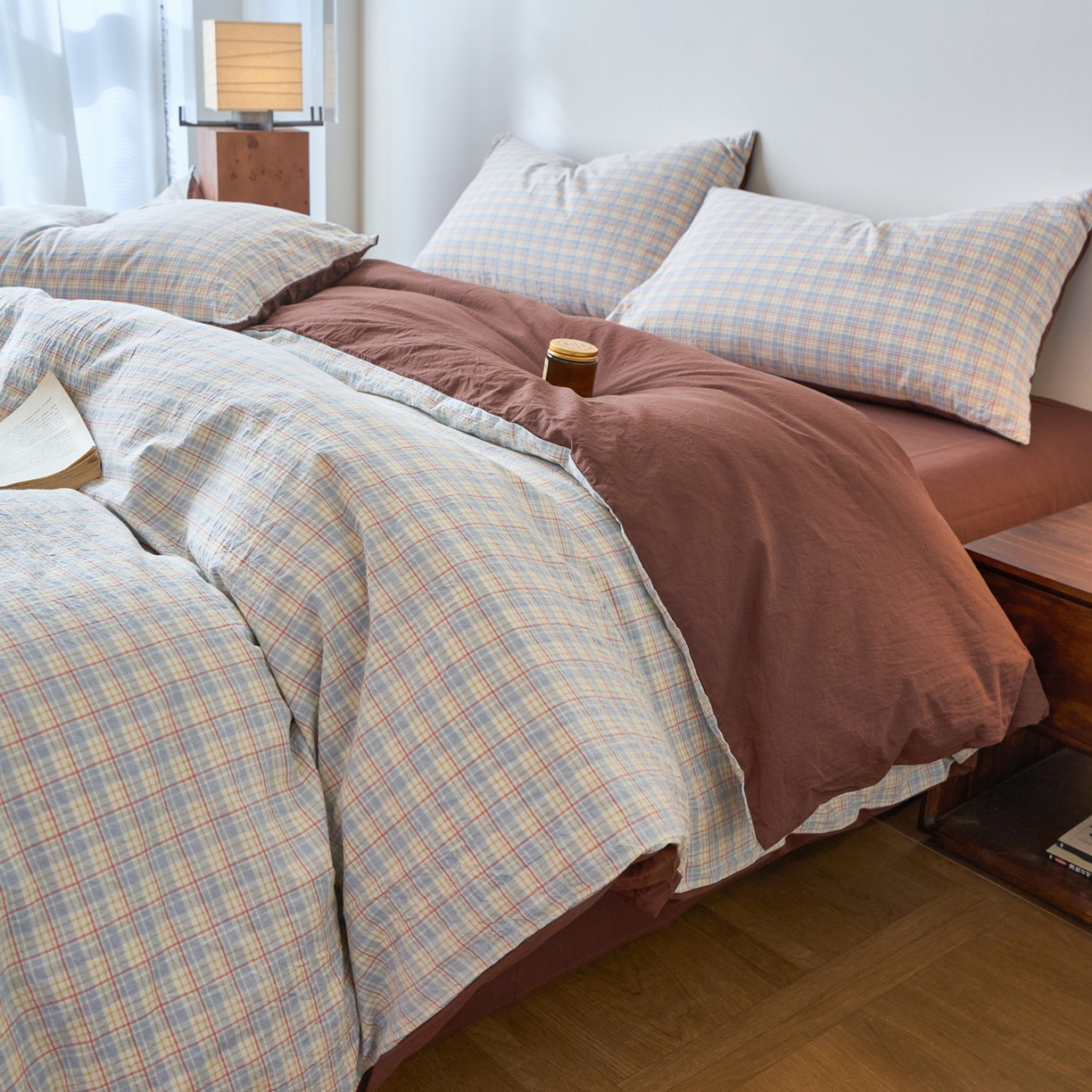 91家纺网 家纺一手货源 找家纺 春皖家纺 2026春夏新款全棉纯棉水洗棉四件套 春风格