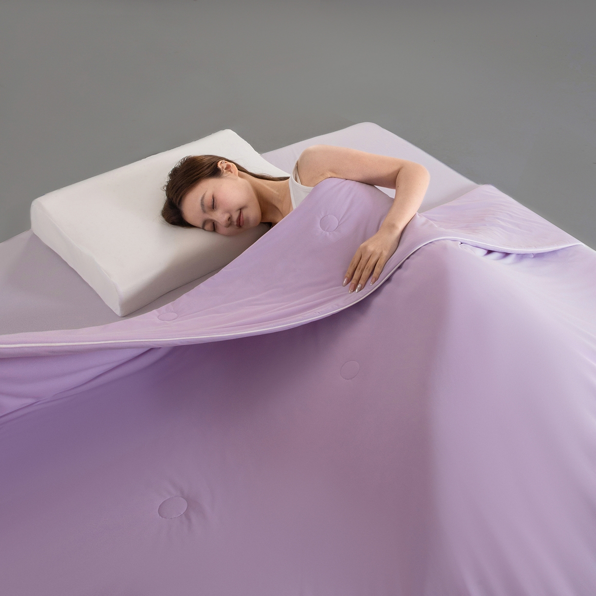 91家纺网 家纺一手货源 找家纺 （总）寐眠 2026新款凉感纯色双拼夏被夏凉被空调被-风格一