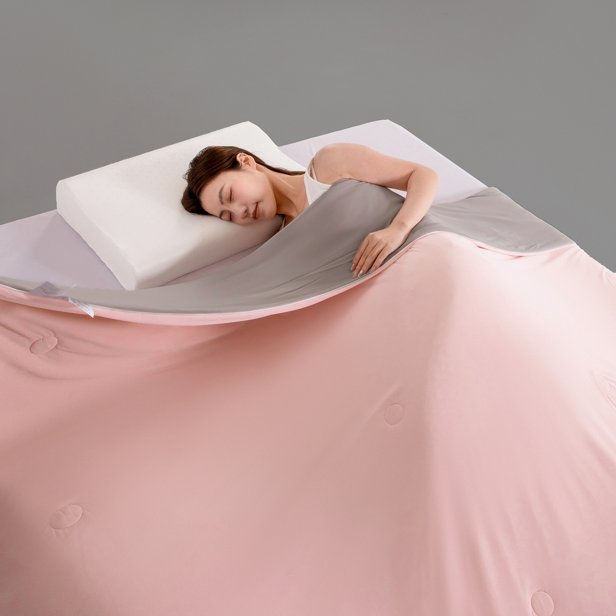 91家纺网 家纺一手货源 找家纺 （总）寐眠 2026新款凉感纯色双拼夏被夏凉被空调被-风格一