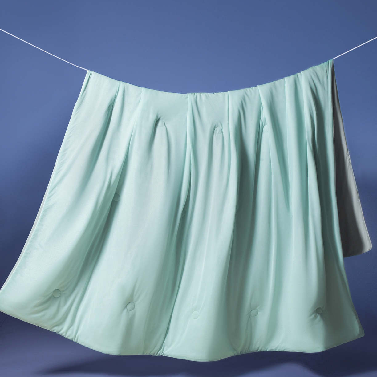 91家纺网 家纺一手货源 找家纺 寐眠 2026新款凉感纯色双拼夏被夏凉被空调被-风格一 冰柠汽水