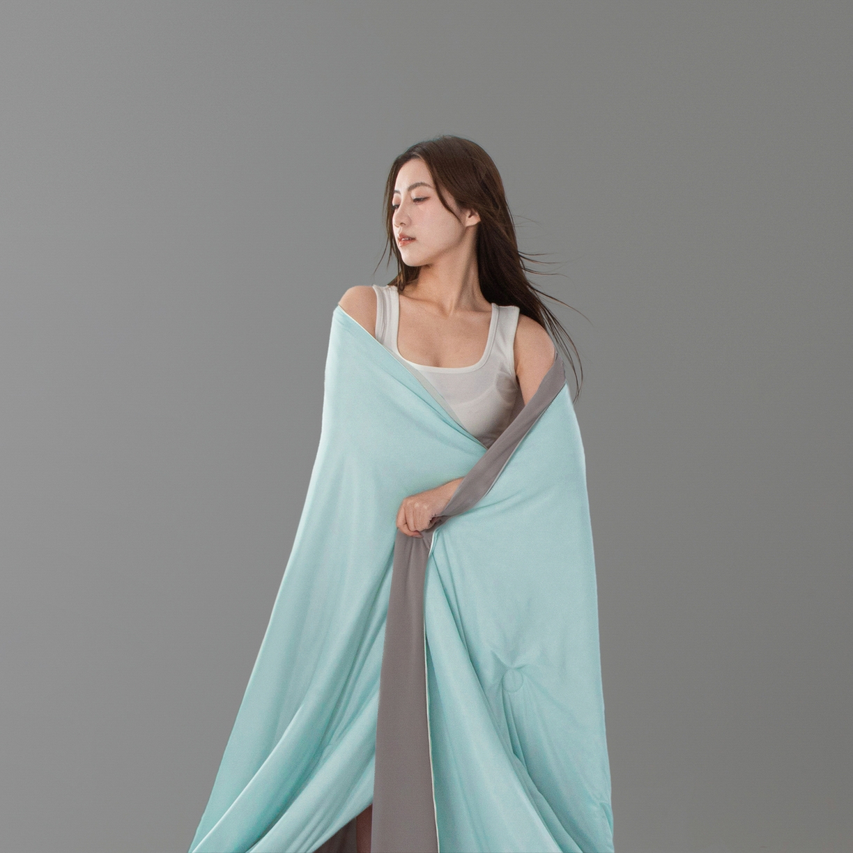 91家纺网 家纺一手货源 找家纺 寐眠 2026新款凉感纯色双拼夏被夏凉被空调被-风格一 冰柠汽水