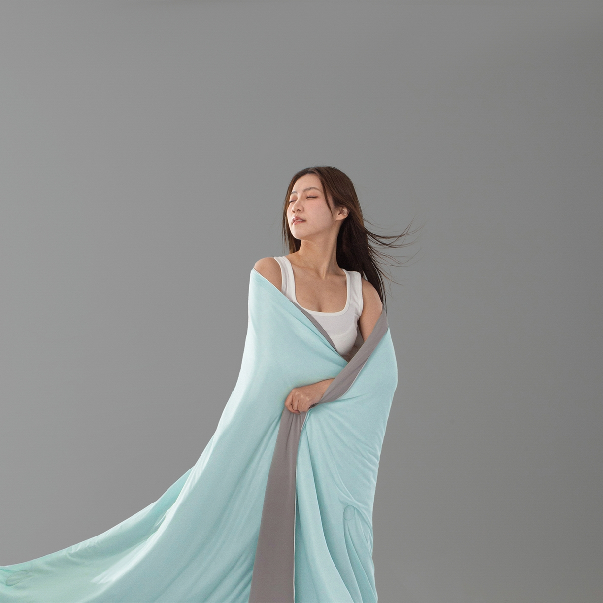 91家纺网 家纺一手货源 找家纺 寐眠 2026新款凉感纯色双拼夏被夏凉被空调被-风格一 冰柠汽水