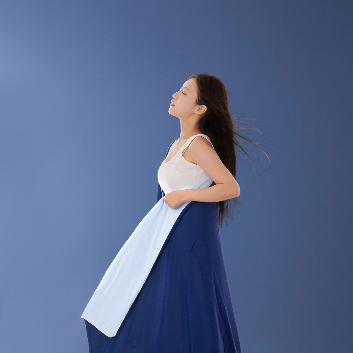 91家纺网 家纺一手货源 找家纺 寐眠 2026新款凉感纯色双拼夏被夏凉被空调被-风格一 墨兰冰糯