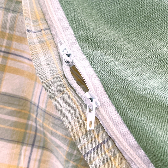 91家纺网 家纺一手货源 找家纺 春皖家纺 2026春夏新款全棉纯棉水洗棉四件套 翠竹-果条