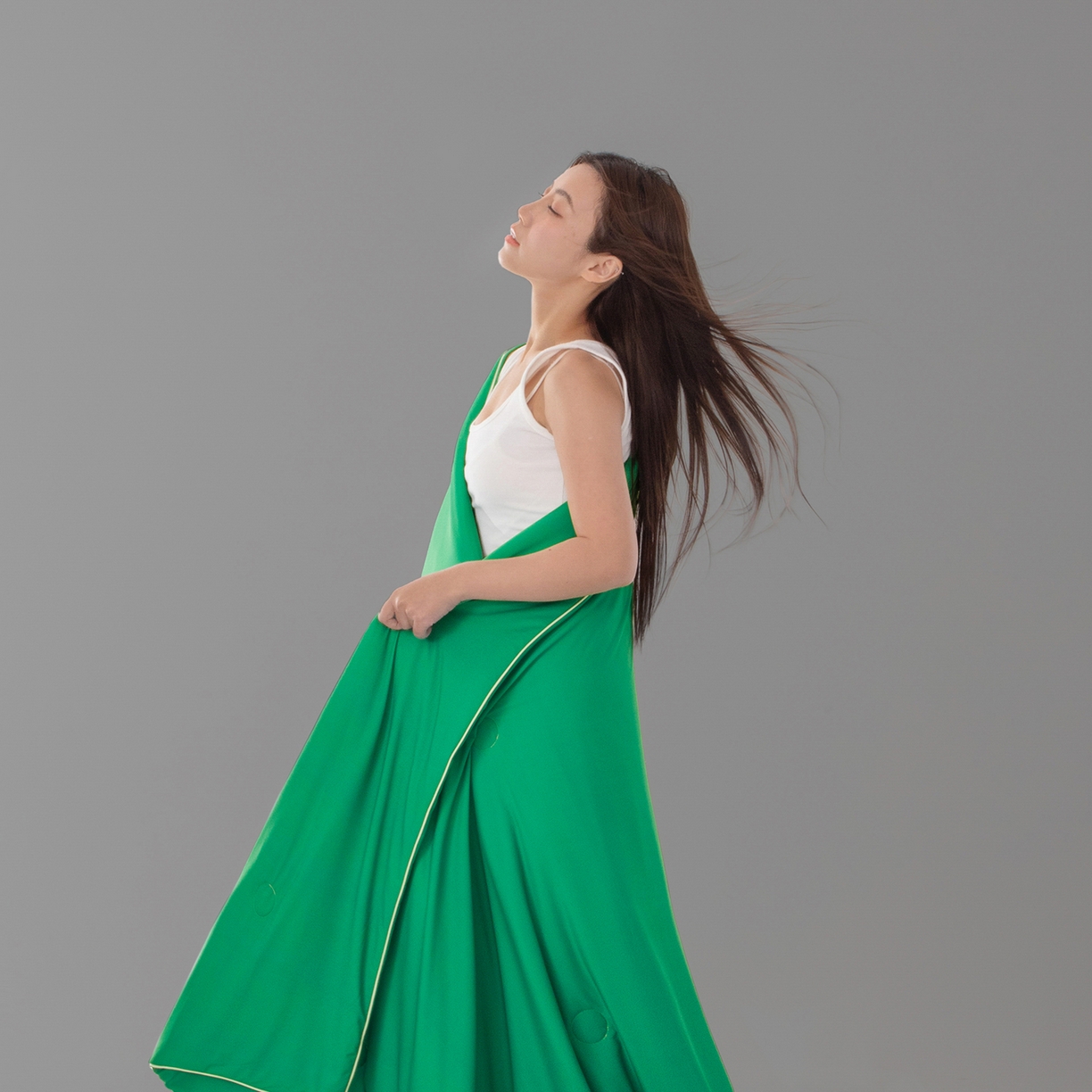 91家纺网 家纺一手货源 找家纺 寐眠 2026新款凉感纯色双拼夏被夏凉被空调被-风格一 柠绿冰萃