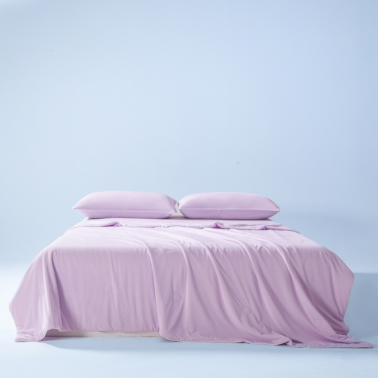 91家纺网 家纺一手货源 找家纺 寐眠 2026新款凉感纯色双拼夏被夏凉被空调被-风格一 葡萄冰酪