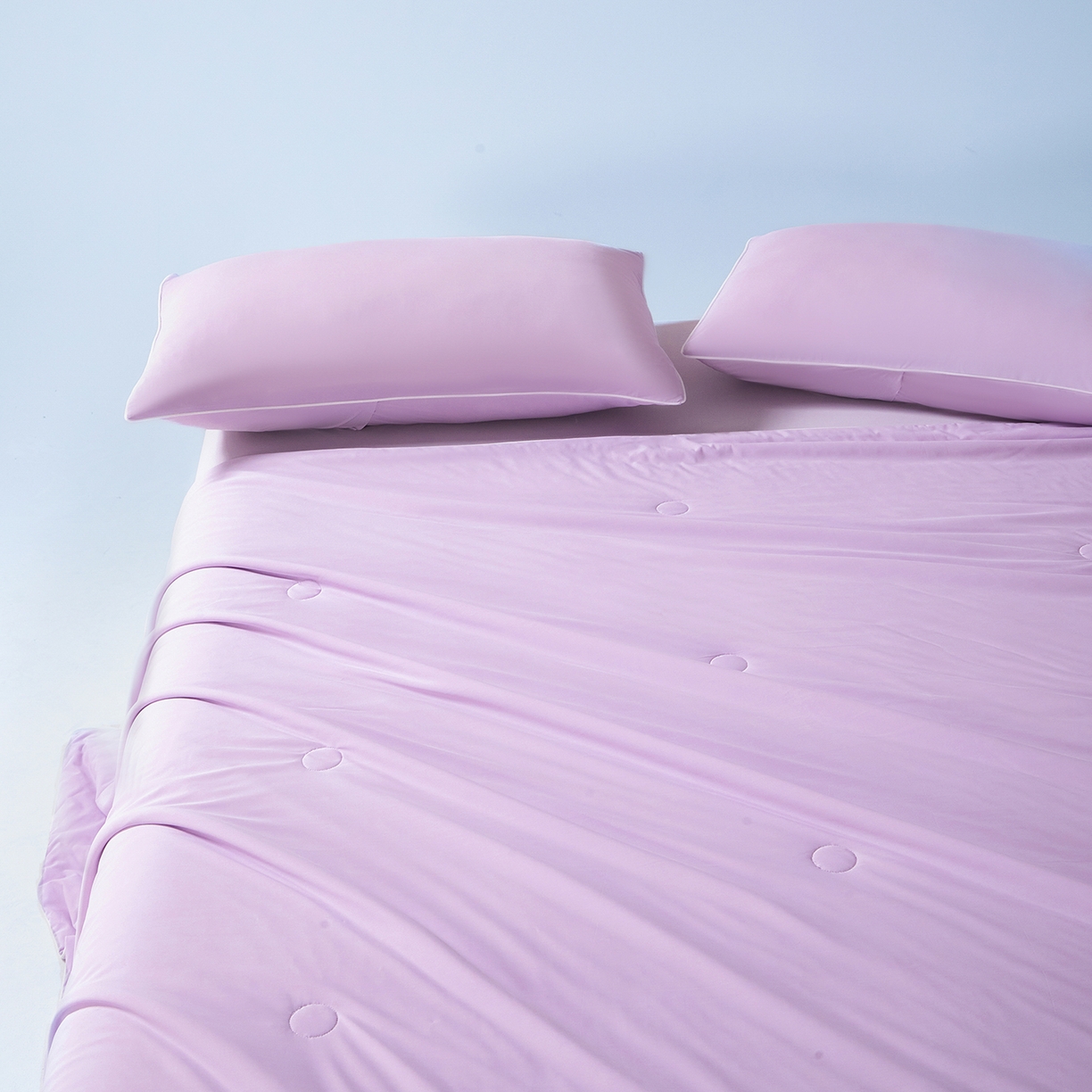 91家纺网 家纺一手货源 找家纺 寐眠 2026新款凉感纯色双拼夏被夏凉被空调被-风格一 葡萄冰酪