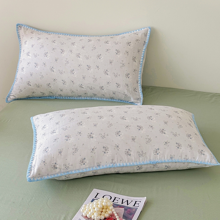 91家纺网 家纺一手货源 找家纺 爱她美家纺 2026新款A类全棉有氧双层纱大豆夏被夏凉被空调被四件套 琉夏-绿