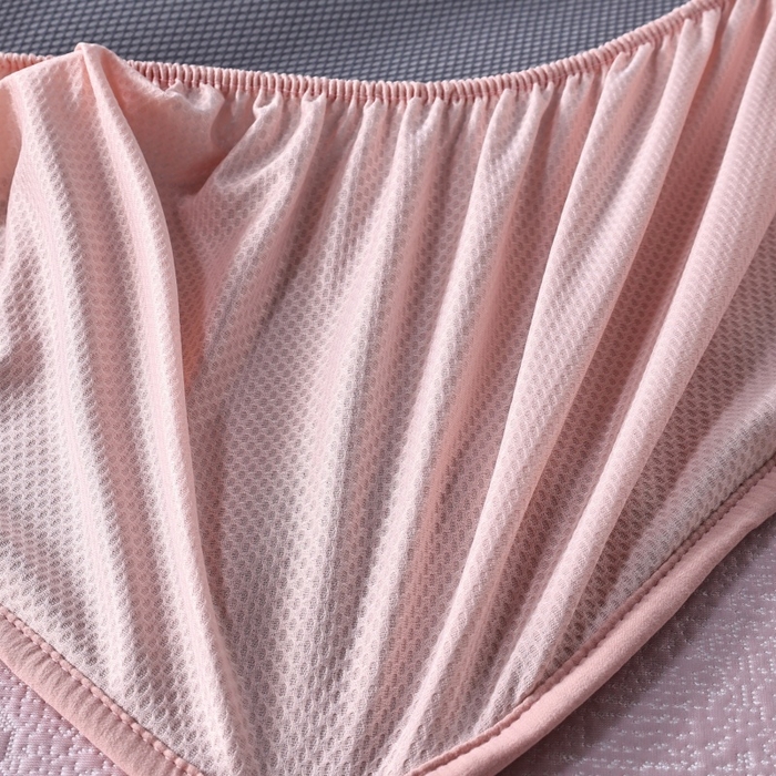 91家纺网 家纺一手货源 找家纺 雅诗帛 2026新款提花PE凉感冰丝席三件套 木兰-床笠粉