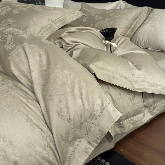 91家纺网 家纺一手货源 找家纺 （总）睡棉坊 2026新款双股长绒棉四件套埋绳款全棉提花四件套