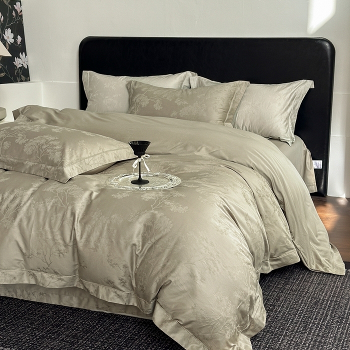 91家纺网 家纺一手货源 找家纺 （总）睡棉坊 2026新款双股长绒棉四件套埋绳款全棉提花四件套