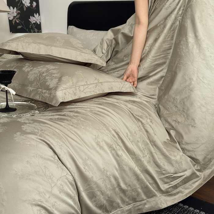 91家纺网 家纺一手货源 找家纺 （总）睡棉坊 2026新款双股长绒棉四件套埋绳款全棉提花四件套