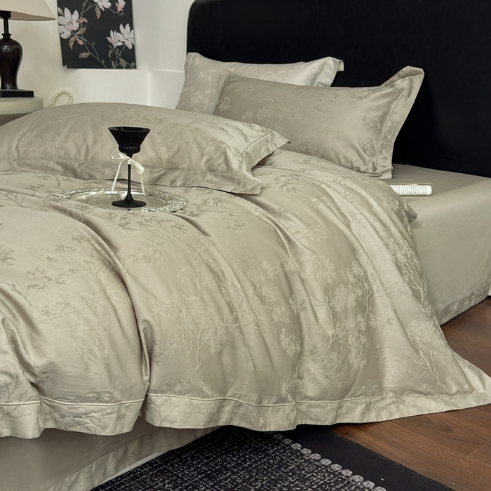 91家纺网 家纺一手货源 找家纺 （总）睡棉坊 2026新款双股长绒棉四件套埋绳款全棉提花四件套