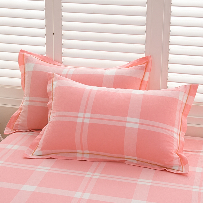 91家纺网 家纺一手货源 找家纺 润淳家居 2025新款A类全棉水洗棉四件套三件套多伦多 粉