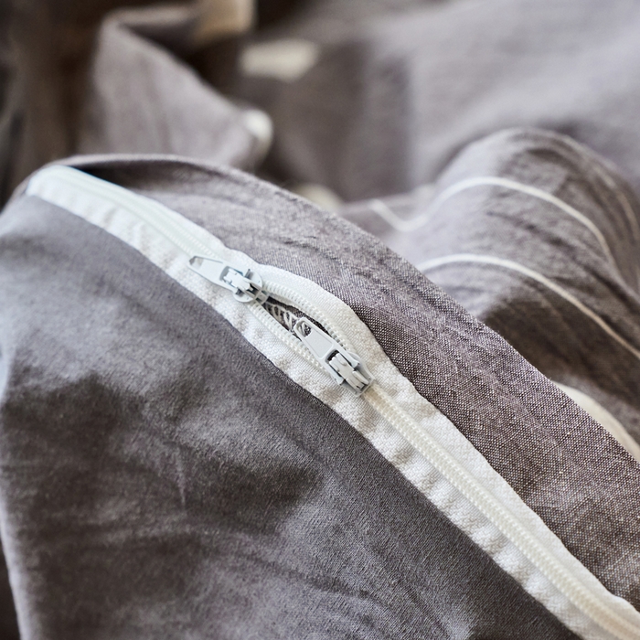 91家纺网 家纺一手货源 找家纺 春皖家纺 2026春夏新款全棉纯棉水洗棉四件套 素雅-灰条