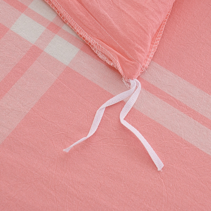 91家纺网 家纺一手货源 找家纺 润淳家居 2025新款A类全棉水洗棉四件套三件套多伦多 粉