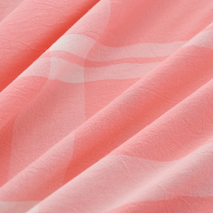 91家纺网 家纺一手货源 找家纺 润淳家居 2025新款A类全棉水洗棉四件套三件套多伦多 粉